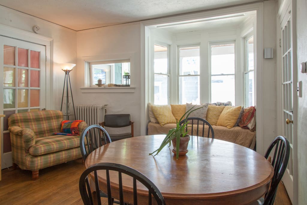 Sitting nook in living room.