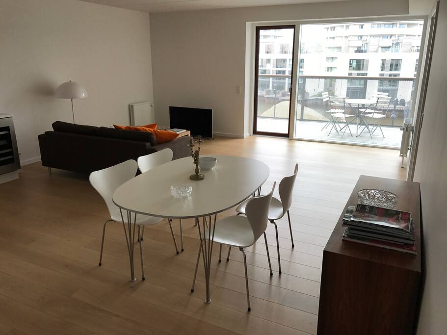 Living room and kitchen