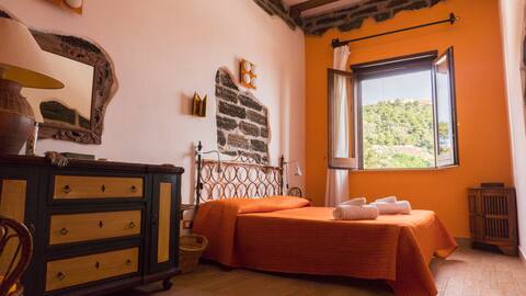 Stylish orange apartment