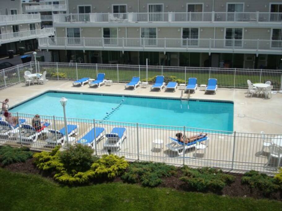 Community Pool, steps from unit