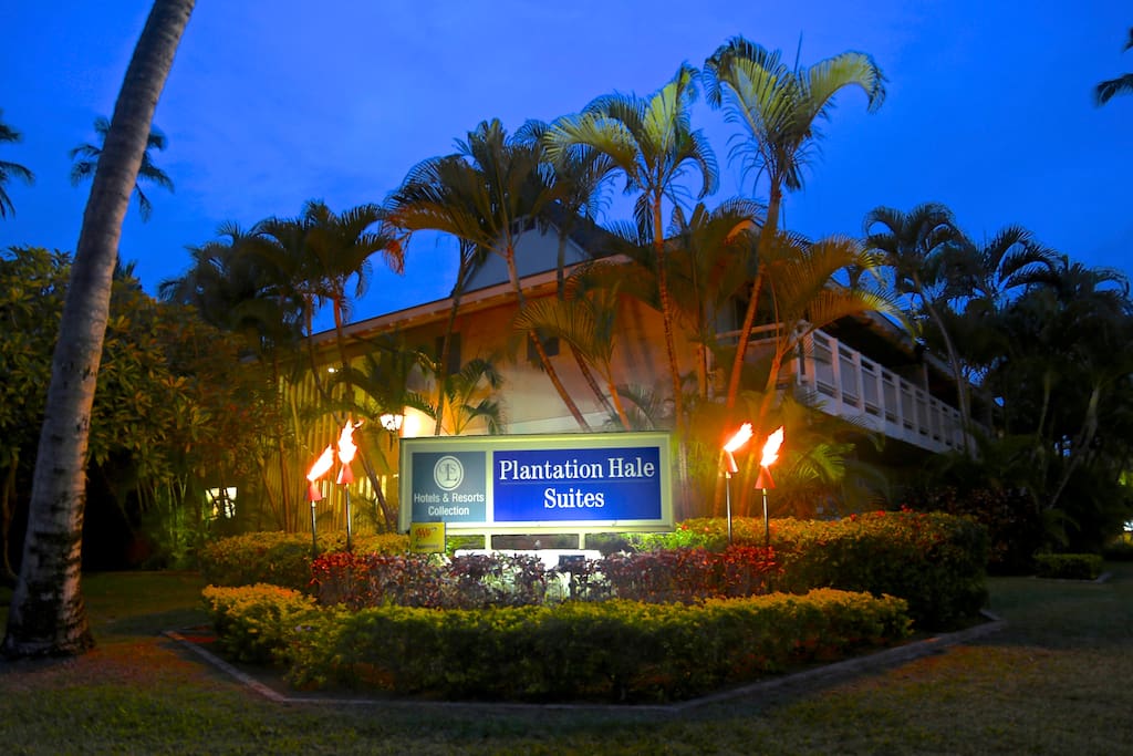 Night shot of front