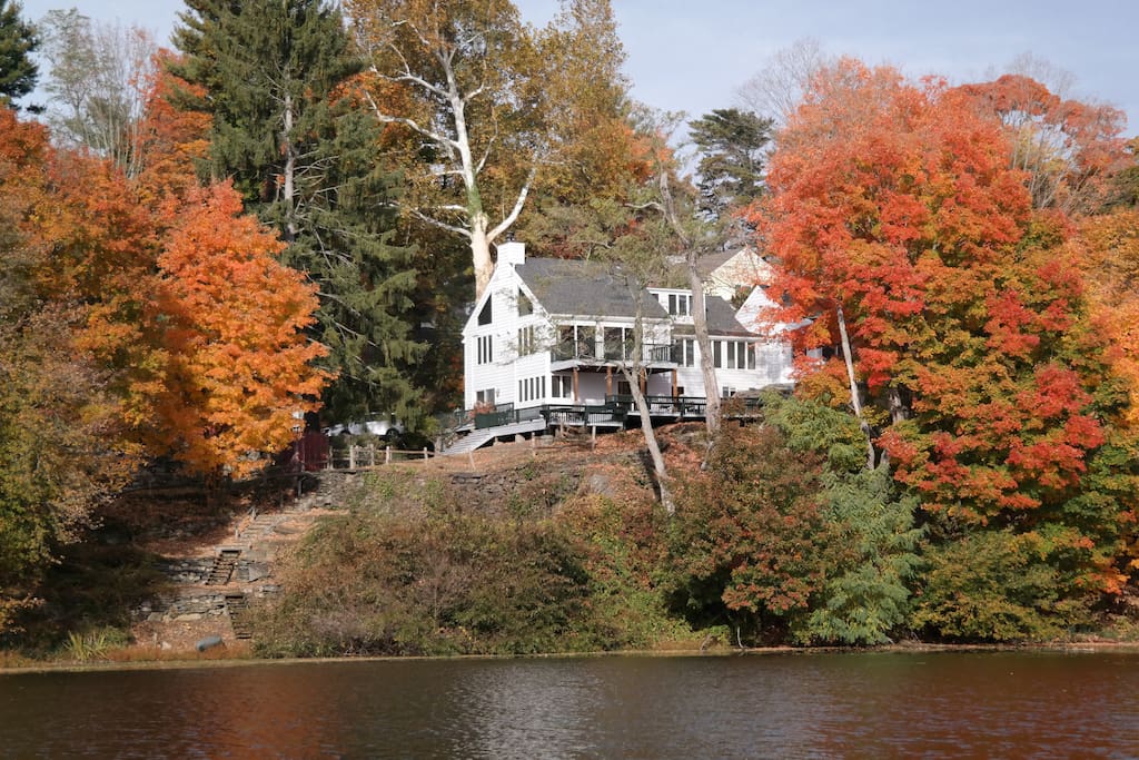 View of house from river - Fall