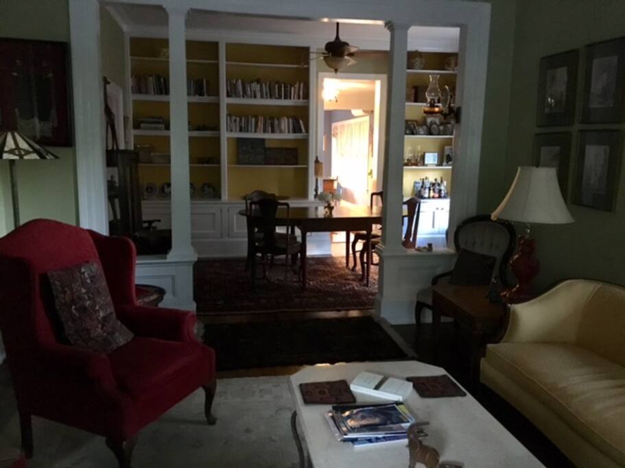Living room and dining room
