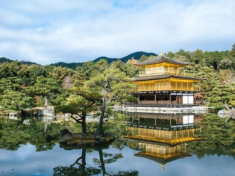 Stylish Modern Kyo-Machiya❀500m From 金閣寺 W /Dryer