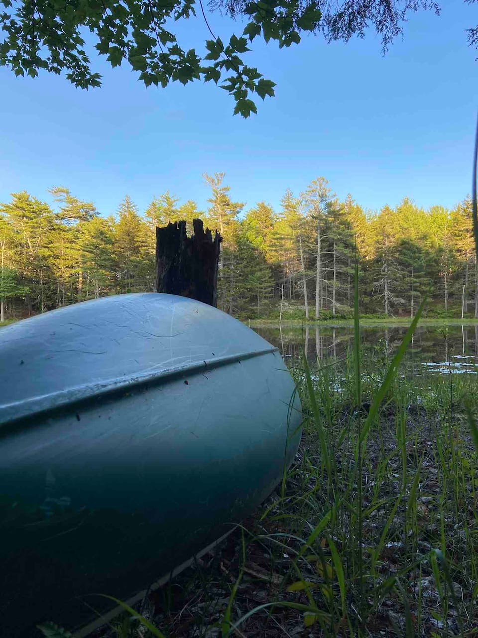A log cabin on a small pond near Reid State Park, Georgetown, Maine, United States, photo 10 of 10