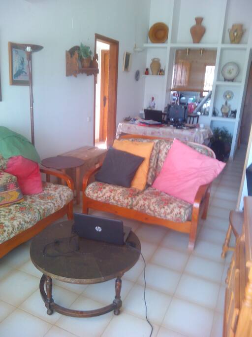 Living-room/dining-room, hatch to Kitchen