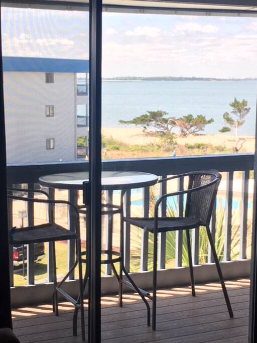 3rd floor view of pool and ocean