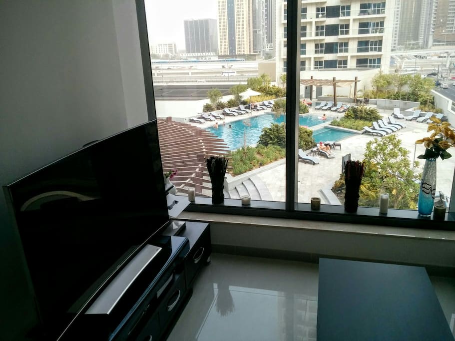 view on the Silverene swimming pool