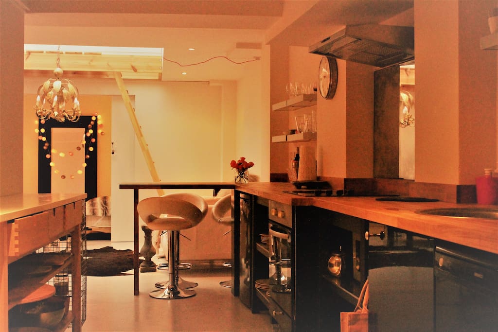 Open plan kitchen