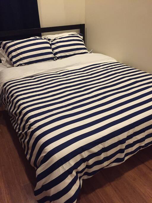 Bed in small bedroom