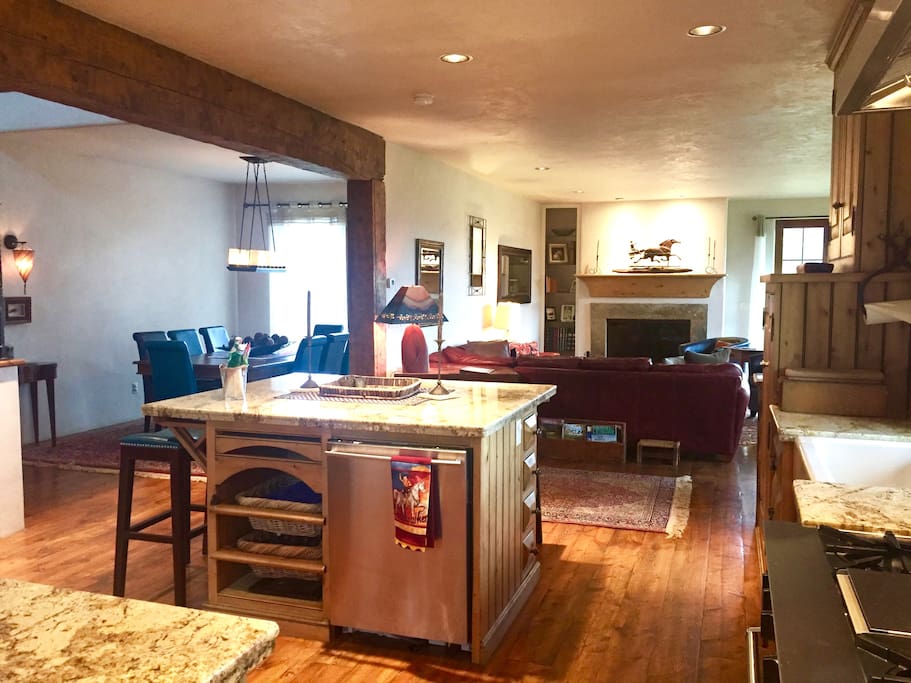 View of living room from kitchen