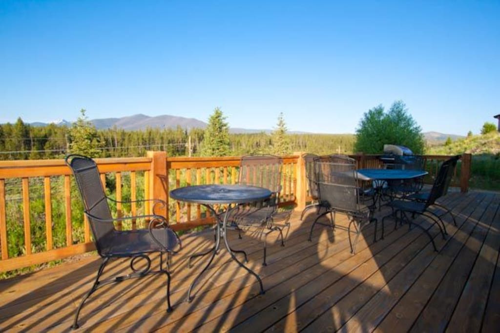 Patio tables to enjoy the Colorado Mountain air.