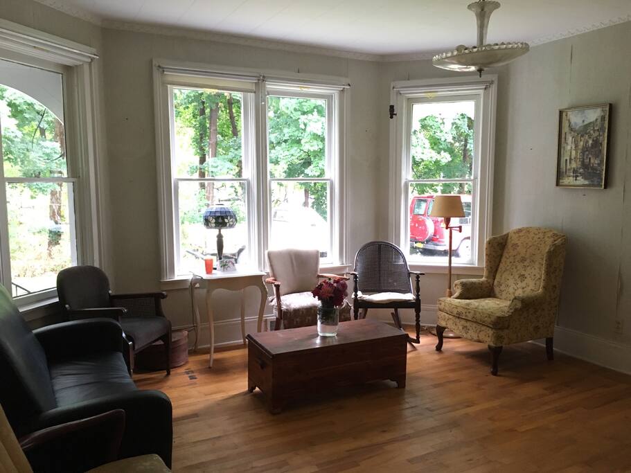 Open and well lit living room.