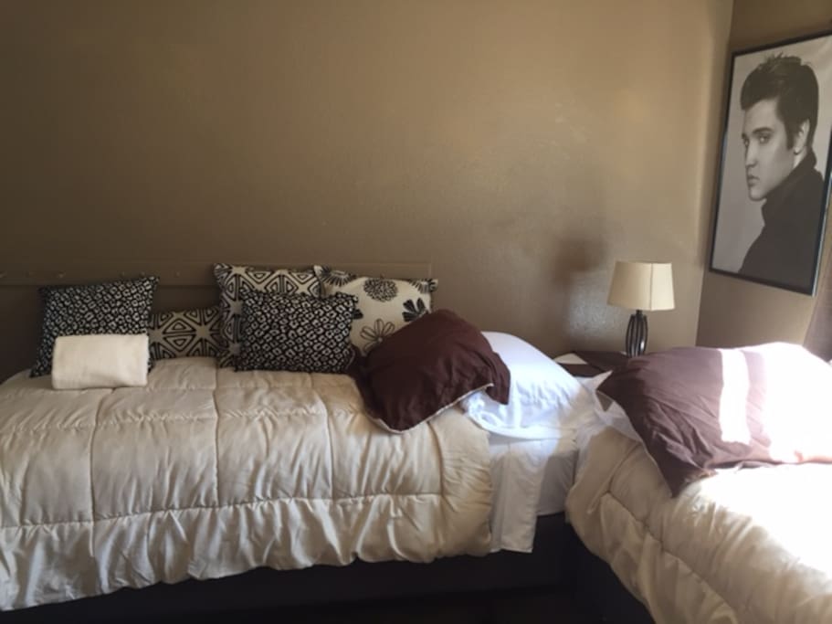 Bedroom Two - two twin beds, desk, chair (IF YOU BOOK BOTH ROOMS $10 DISCOUNT ON SECOND ROOM)