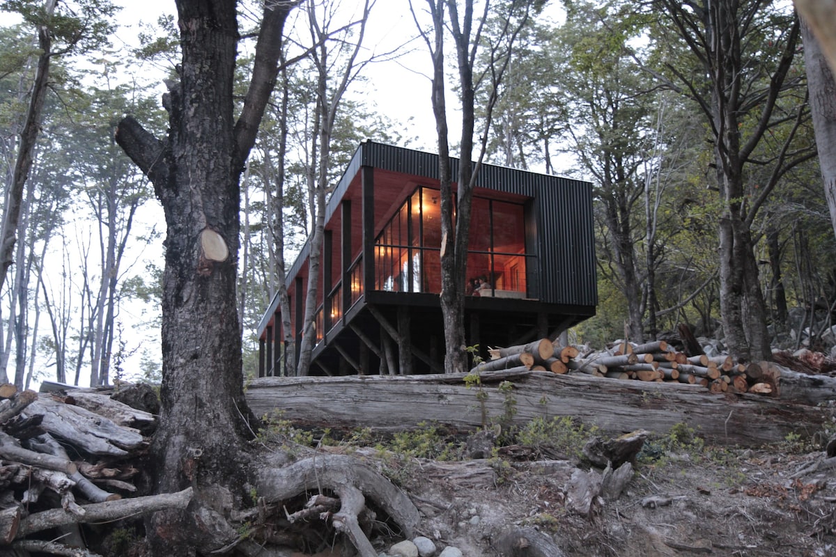 cabaña futaleufu lago espolon airbnb