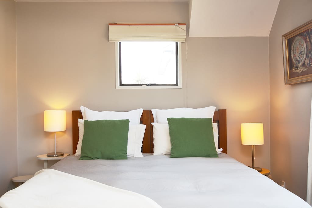 The sea room has a king bed (can be two beds) and glimpses of the sea