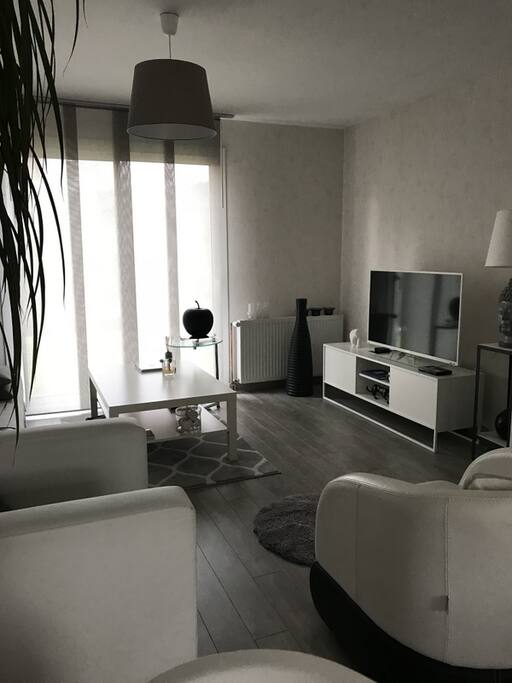 Salon design et lumineux