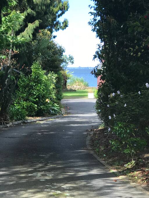 Lake at the end of driveway