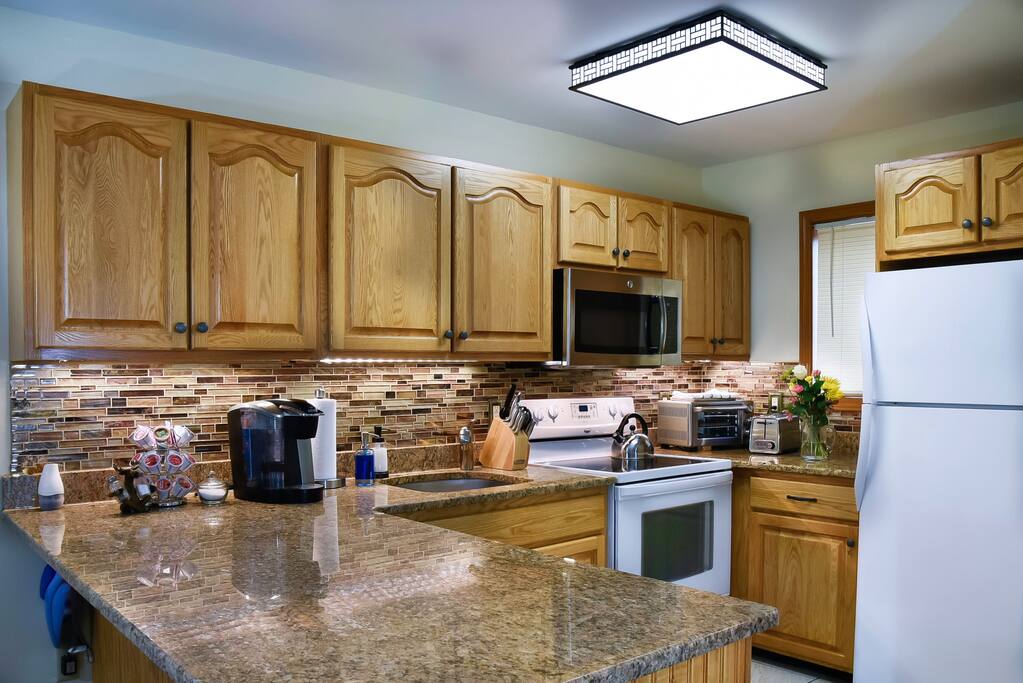 Our updated kitchen with all the basics you need to cook with your whole family.