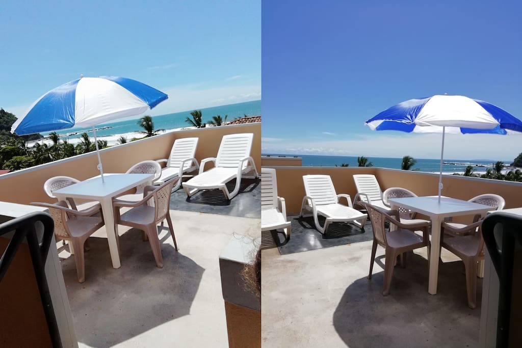 Private Rooftop Terrace - Only the Penthouses have this Private Deck. Sweeping Views of Jaco Beach and the Pacific Ocean.