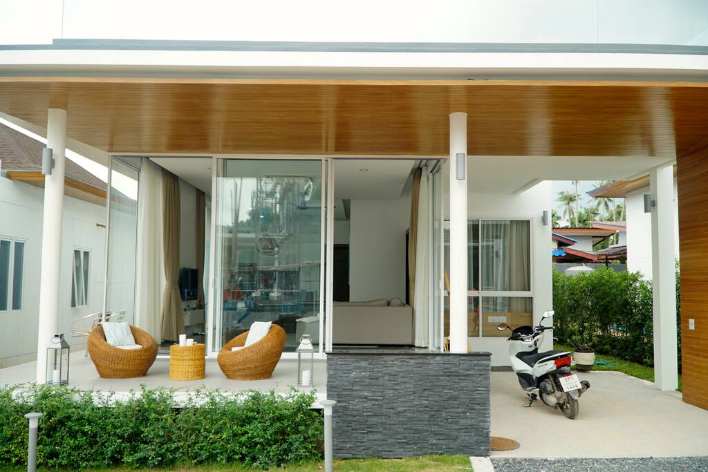 Front of villa