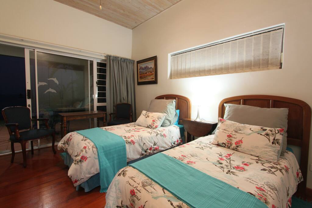 Lie in bed and hear the waves crashing, and watch the sea through your window!