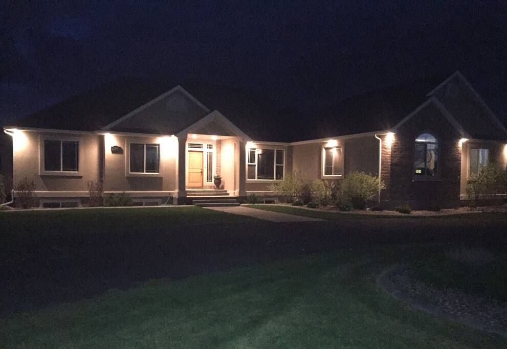 Night View of our home since it is dark out here.