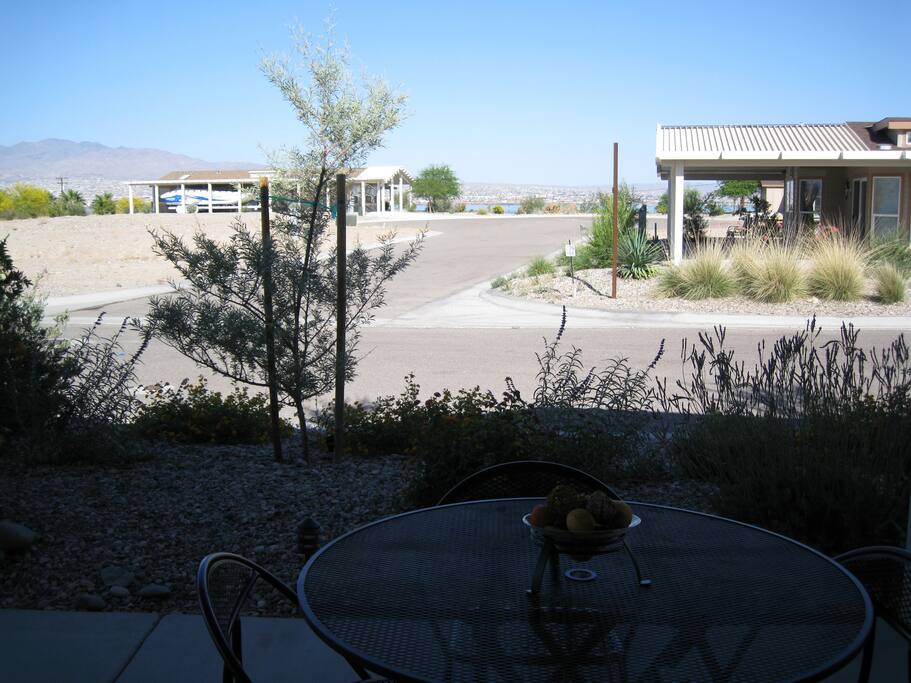 Patio of house to lake View