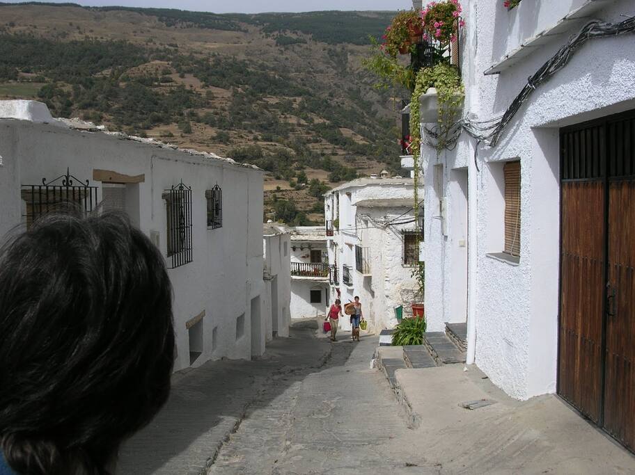 Capileira a lado de la casa
