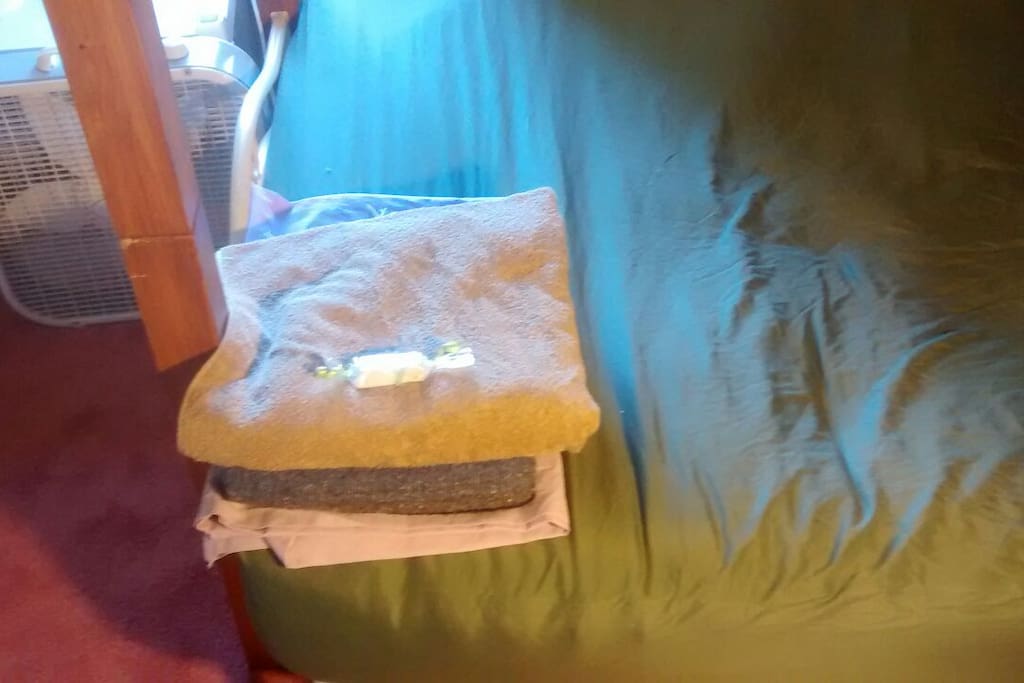 Home made soap and fresh linens.