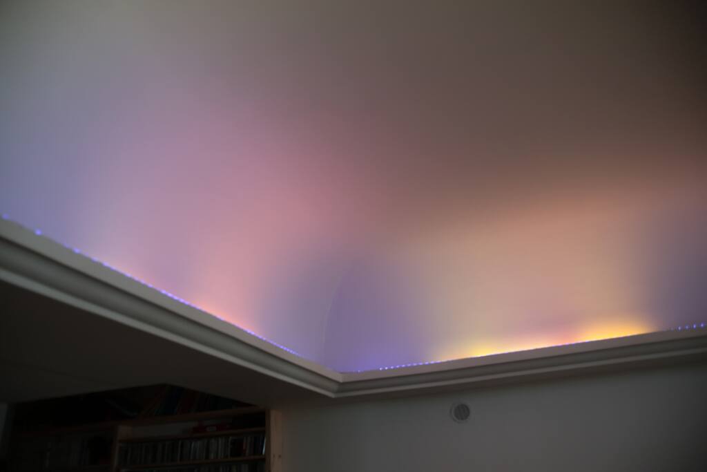 Eclairage Led variable dans le salon.