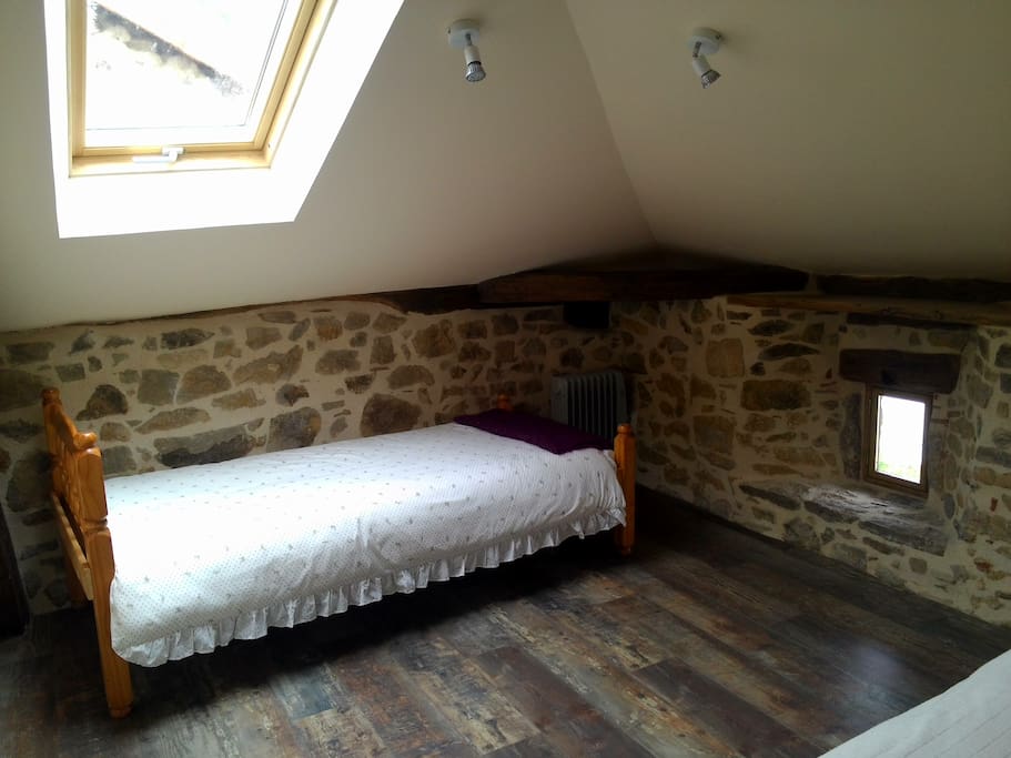 Single bed also in large bedroom