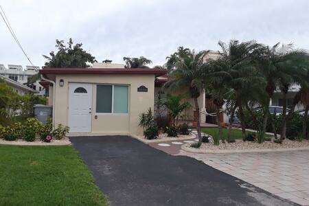 Modern studio steps from the sandy beach