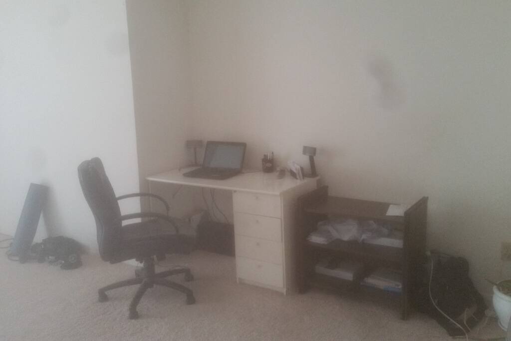 Work station.. part of the living room space that's for rent.