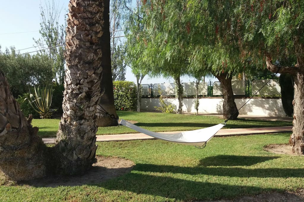 Hamaca en el jardin