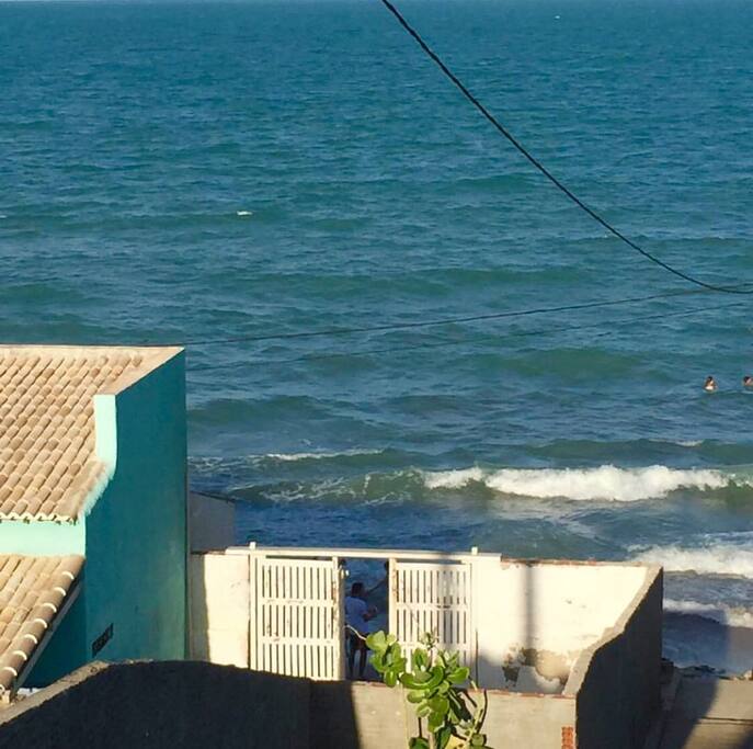 Vista da casa na maré cheia