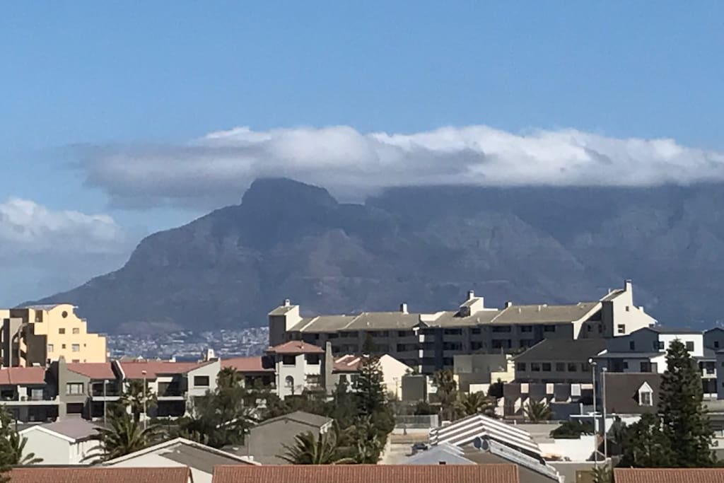 View of Table Bay and Table Mountain.