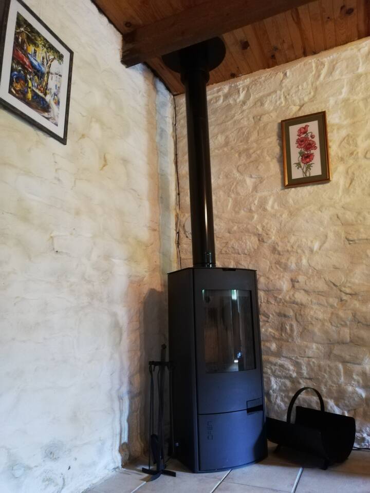 Jiko la mbao la Jade.