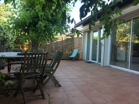 very bright and quiet house.