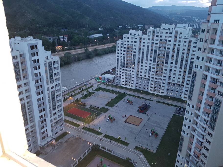 View of Dirsi play area and cafe
