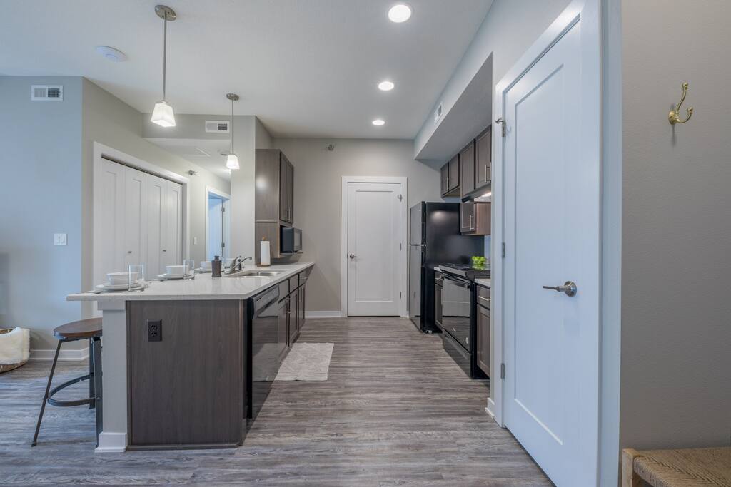 The open kitchen.