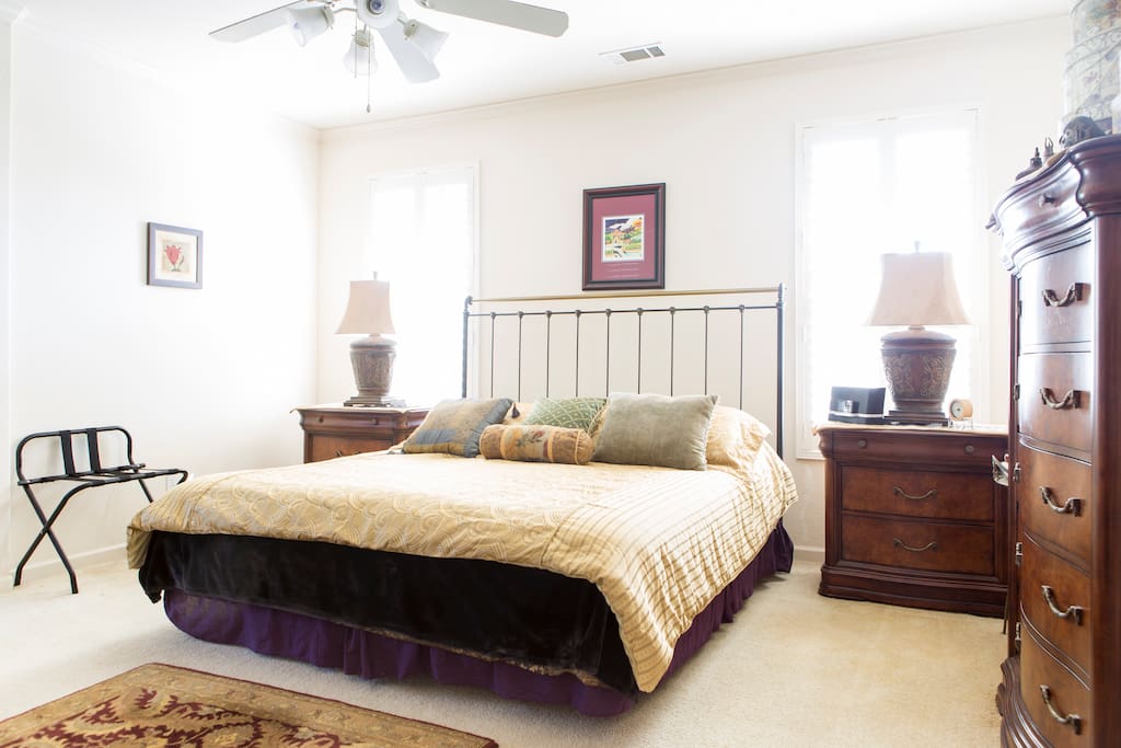 Master Bedroom: California King! All Drawers are Available for Guest Use + Walk-In Closet Space