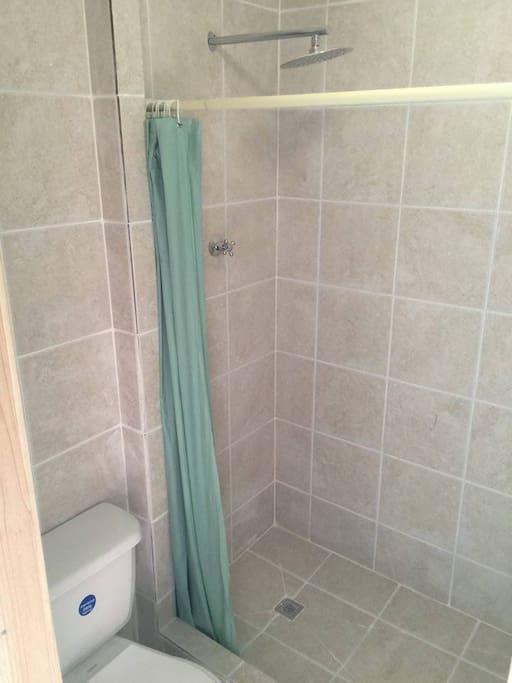 Private bathroom, rain shower, toilet
