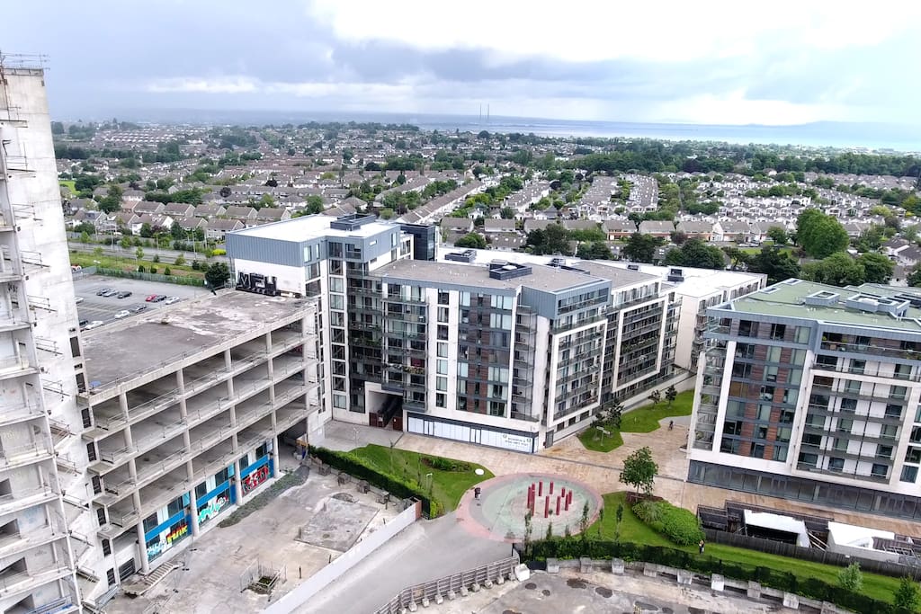 Birdseye view of Grande Central, the block on the left.
