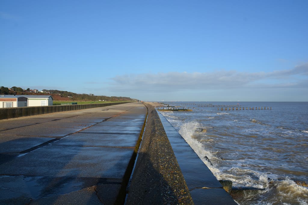 View of the seafront from the caravan park - Beach and dunes 200 yards away.