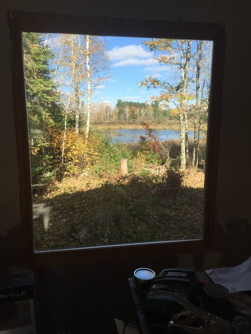 Living room view out to Pacwawong Springs.