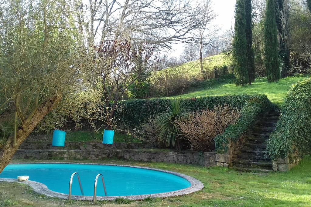 Piscine et jardin