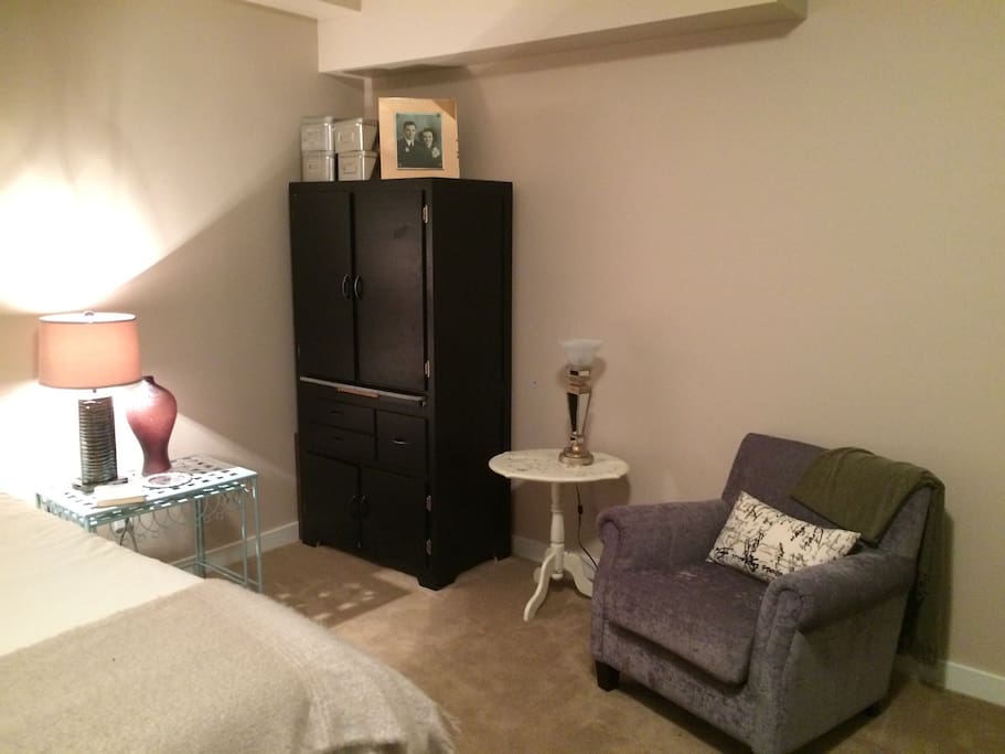 Bedroom seating area