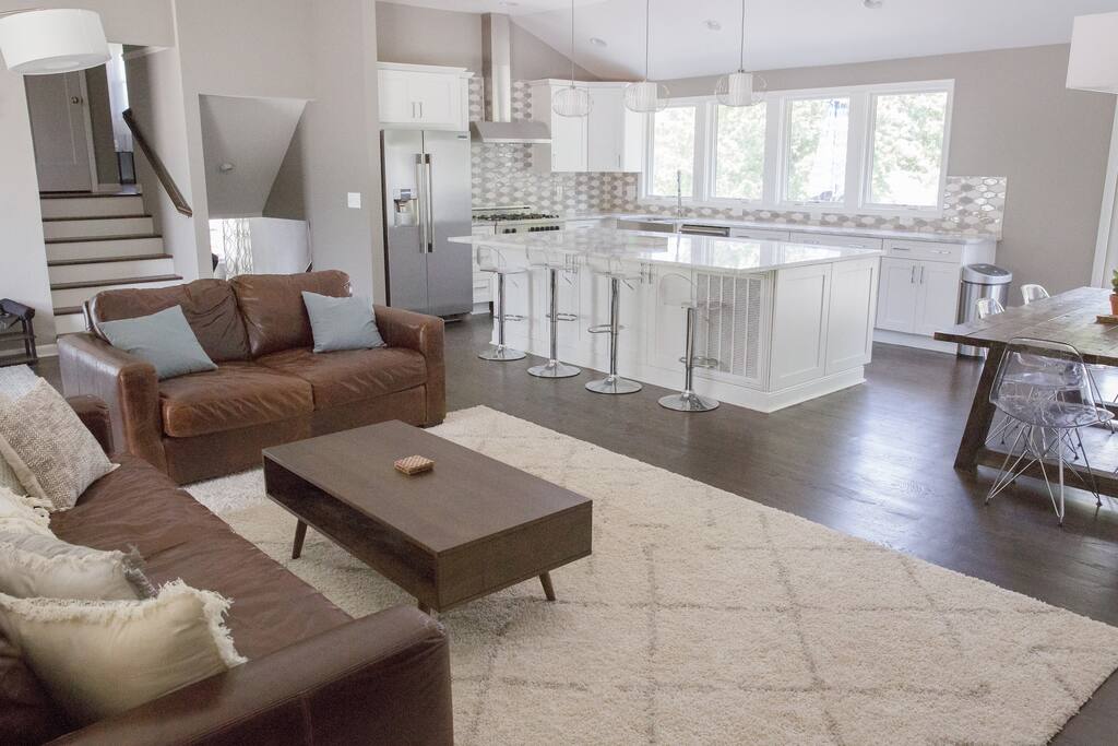 Upstairs Living Room Kitchen area