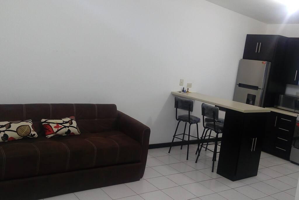 estancia amplia con sofa cama matrimonial